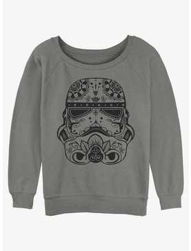 Star Wars Sugar Skull Trooper Helmet Womens Slouchy Sweatshirt, , hi-res