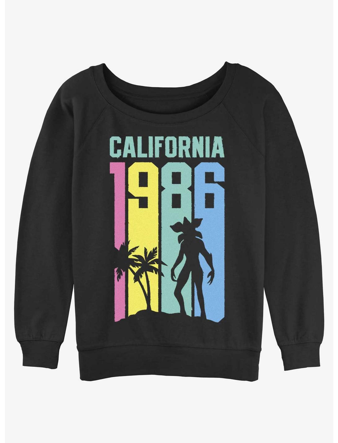 Stranger Things Cali Demo Womens Slouchy Sweatshirt, BLACK, hi-res