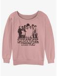 Stranger Things Group Focus Womens Slouchy Sweatshirt, DESERTPNK, hi-res