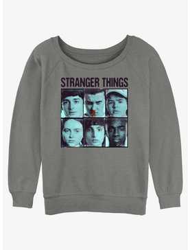 Stranger Things Halftone Gang Womens Slouchy Sweatshirt, , hi-res
