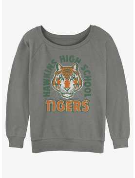 Stranger Things Hawkins High School Tigers Arch Womens Slouchy Sweatshirt, , hi-res