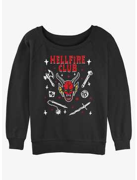 Stranger Things Hellfire Club Devil Womens Slouchy Sweatshirt, , hi-res