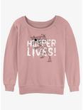 Stranger Things Hopper Lives Womens Slouchy Sweatshirt, DESERTPNK, hi-res
