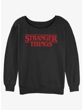 Stranger Things Logo Womens Slouchy Sweatshirt, , hi-res