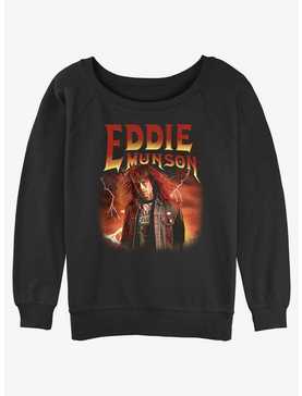 Stranger Things Metal Eddie Munson Womens Slouchy Sweatshirt, , hi-res