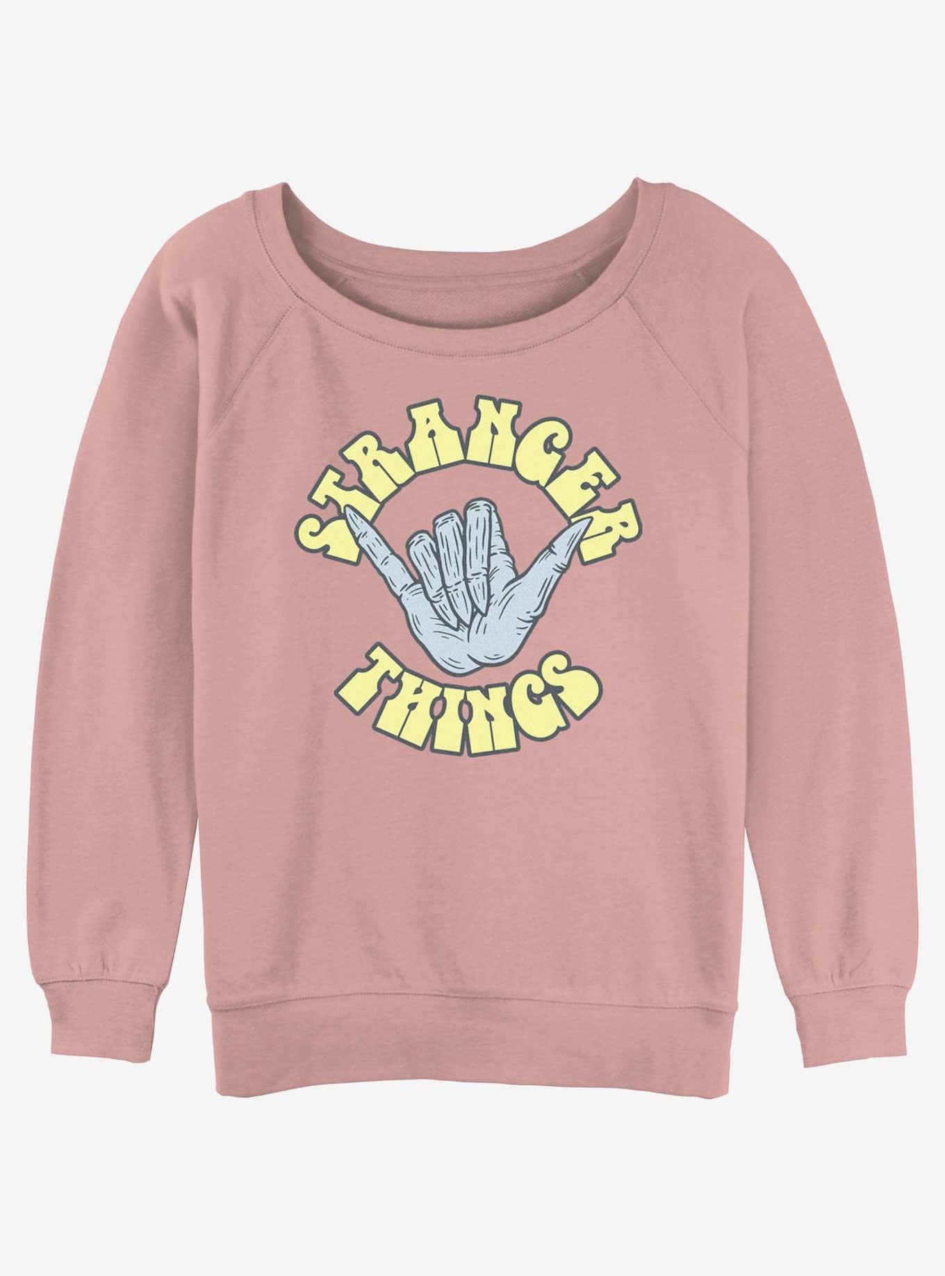 Stranger Things Rad Things Womens Slouchy Sweatshirt, DESERTPNK, hi-res