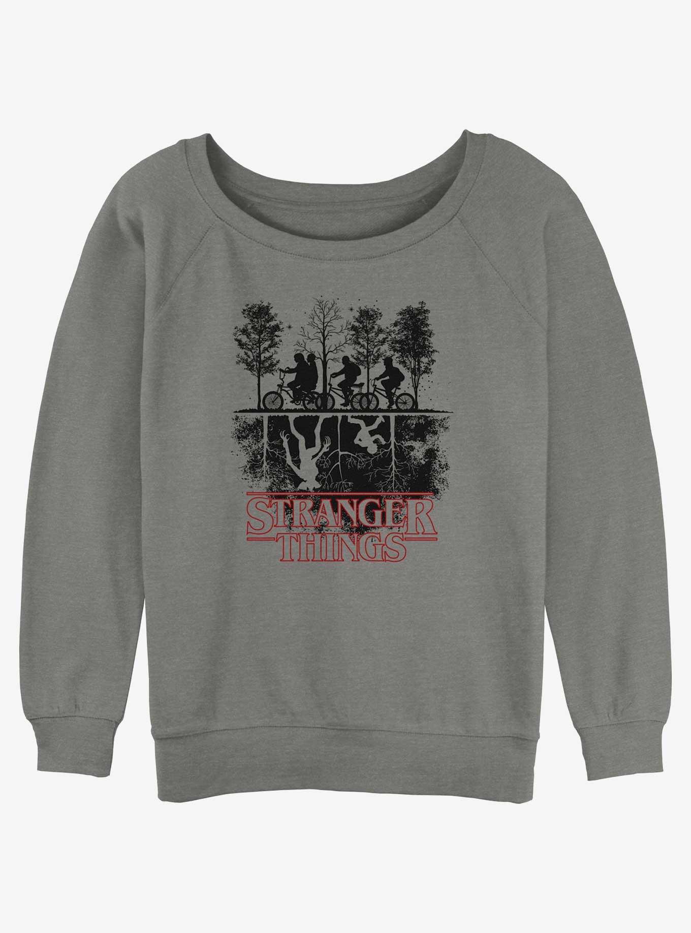 Stranger Things Upside Down Bike Ride Womens Slouchy Sweatshirt, , hi-res