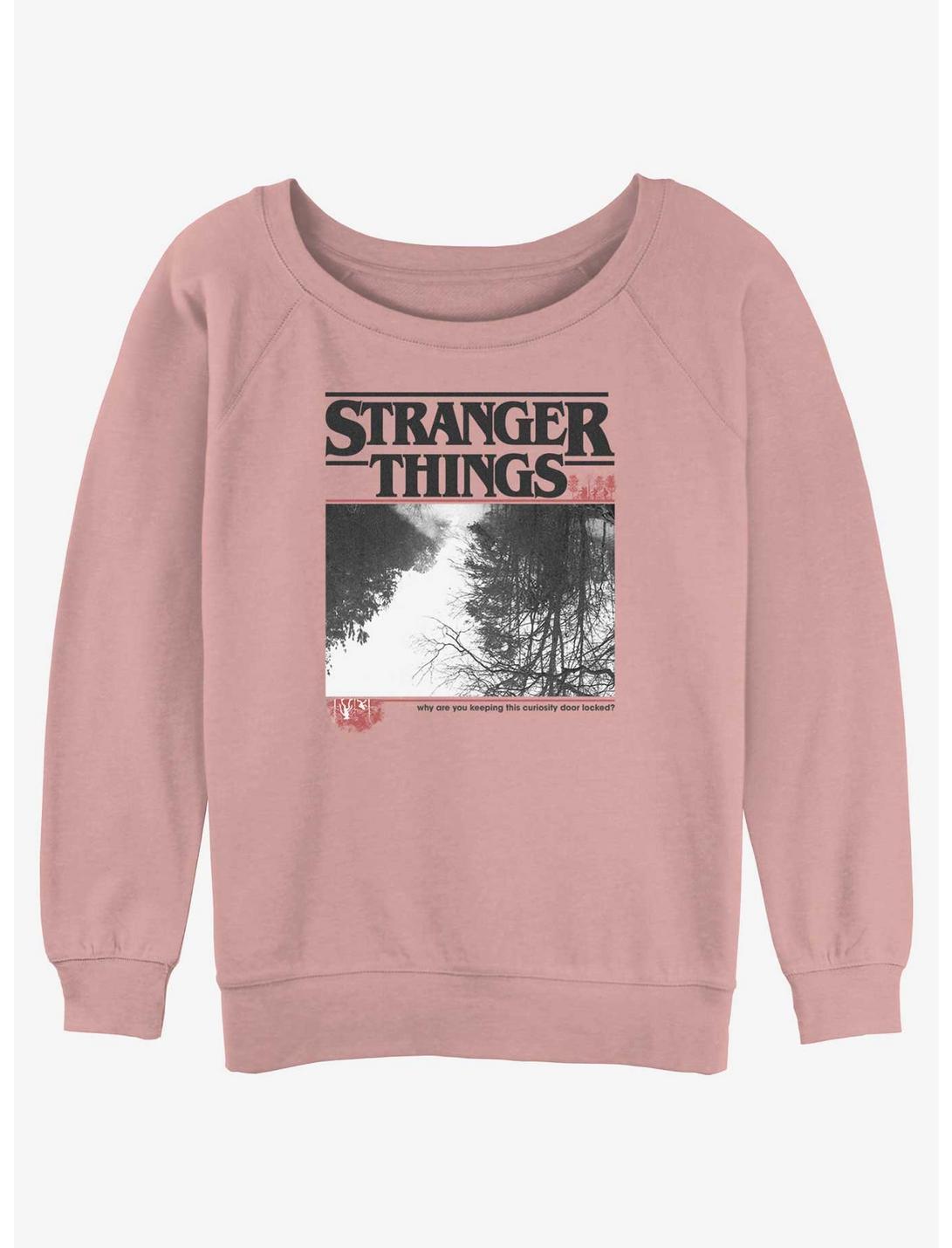 Stranger Things Upside Down Photo Womens Slouchy Sweatshirt, DESERTPNK, hi-res