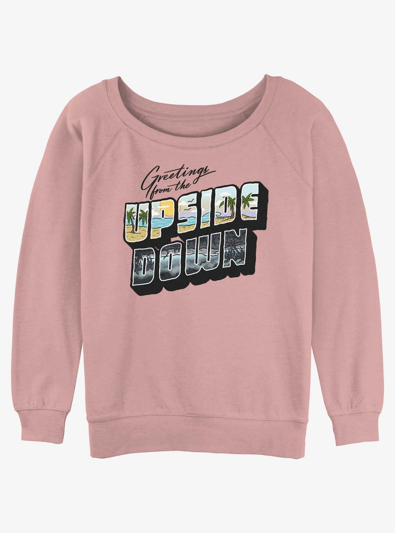 Stranger Things Upside Down Postcard Womens Slouchy Sweatshirt, , hi-res