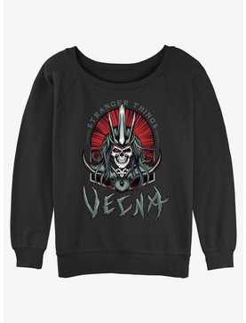 Stranger Things Vecna Tombstone Badge Womens Slouchy Sweatshirt, , hi-res