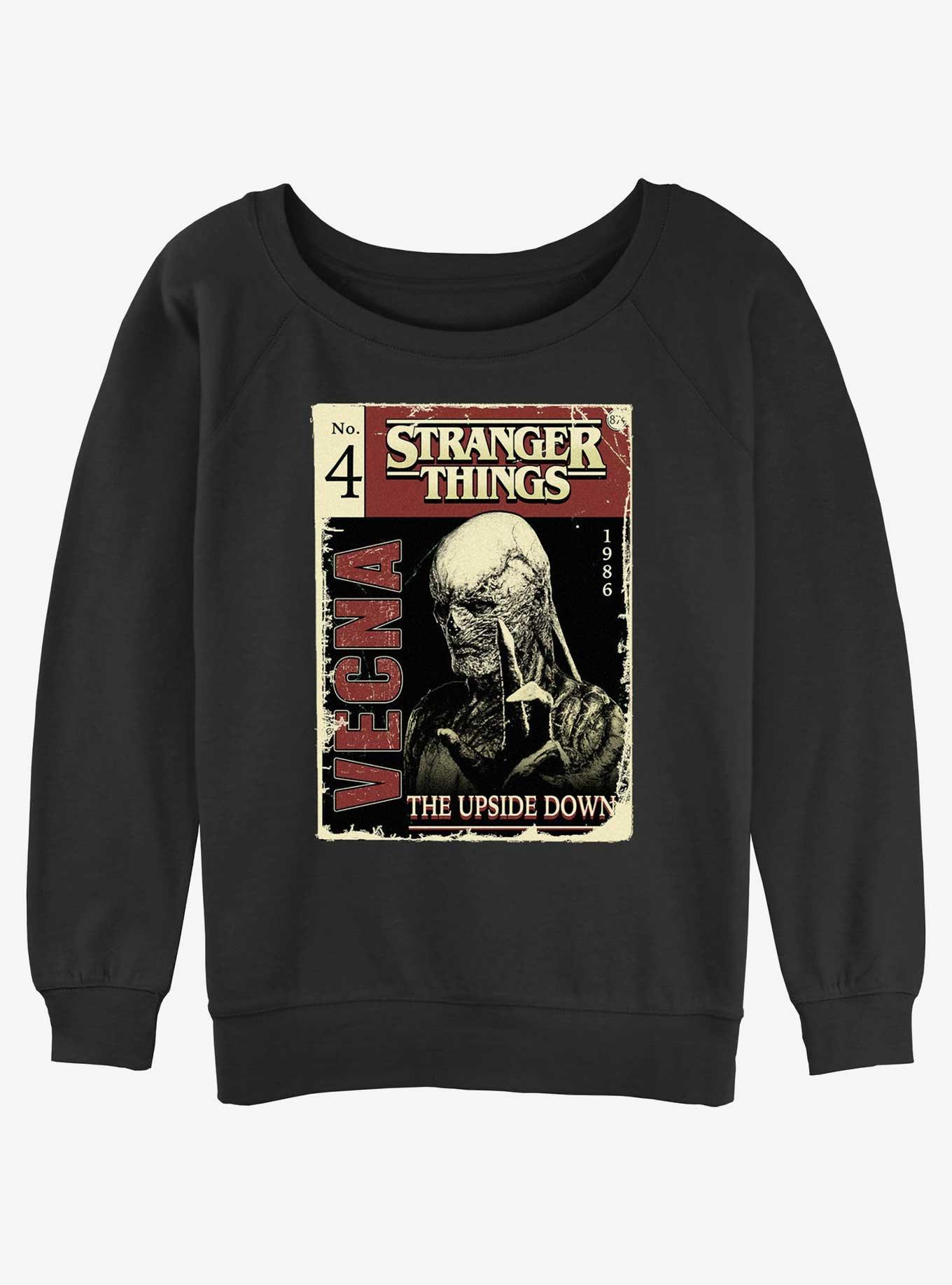 Stranger Things Vecna Pulp Comic Womens Slouchy Sweatshirt, BLACK, hi-res
