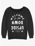 Stranger Things Welcome To The Upside Down Womens Slouchy Sweatshirt, BLACK, hi-res