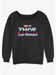 Marvel Thor: Love and Thunder Logo Womens Slouchy Sweatshirt, BLACK, hi-res