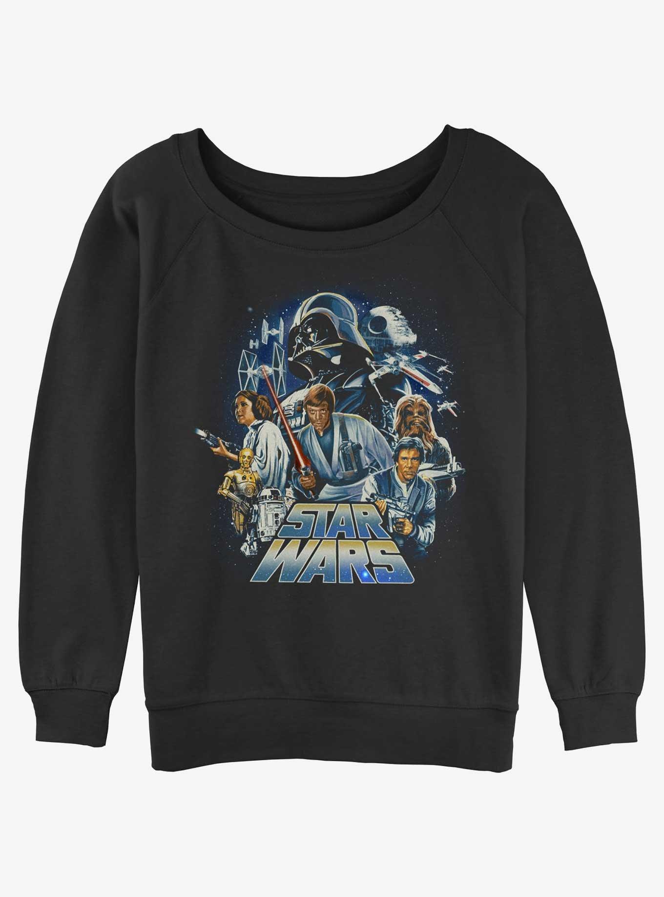 Star Wars Classic Galaxy Heroes Womens Slouchy Sweatshirt, , hi-res