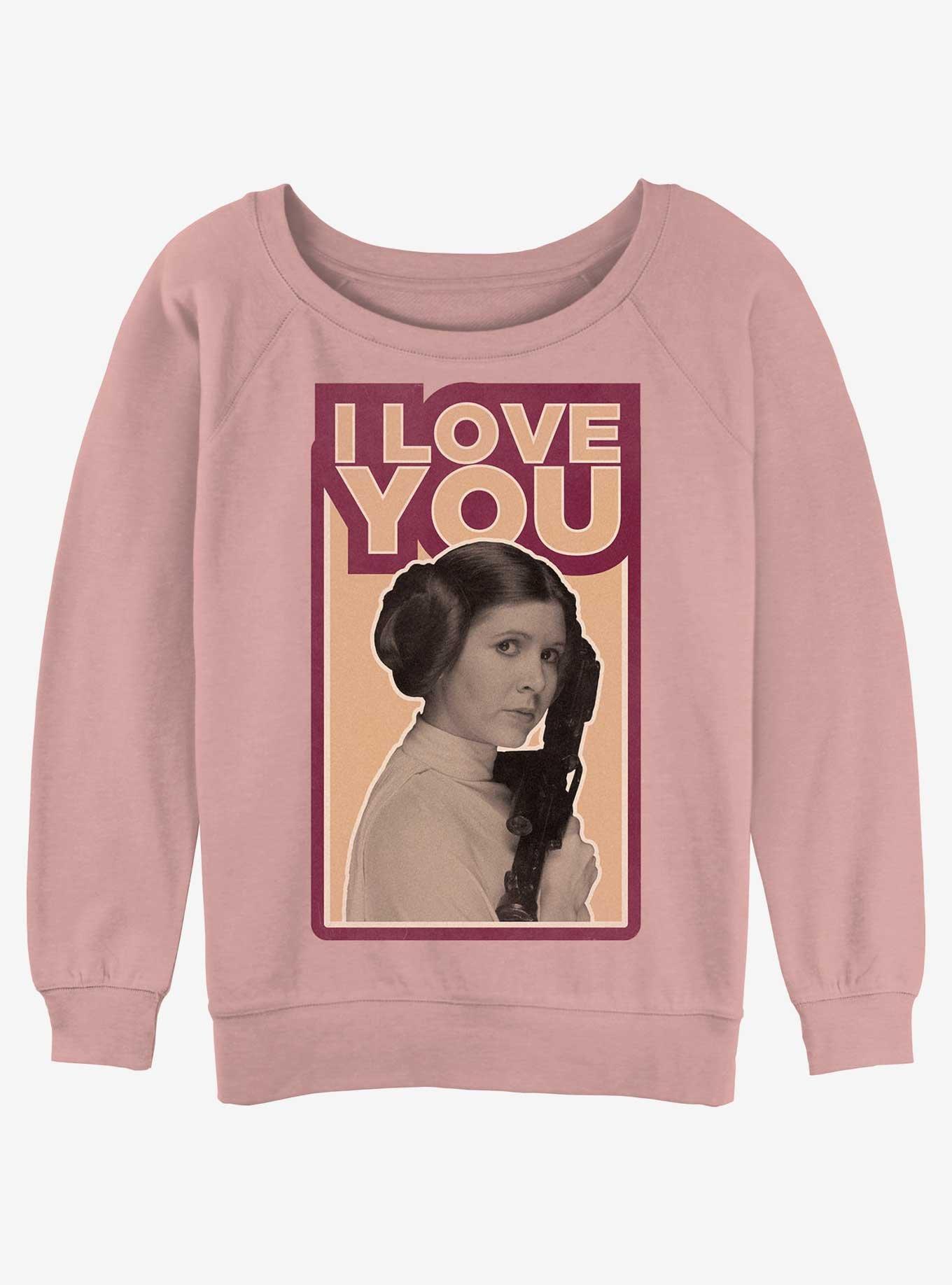 Star Wars Leia Love Womens Slouchy Sweatshirt, DESERTPNK, hi-res