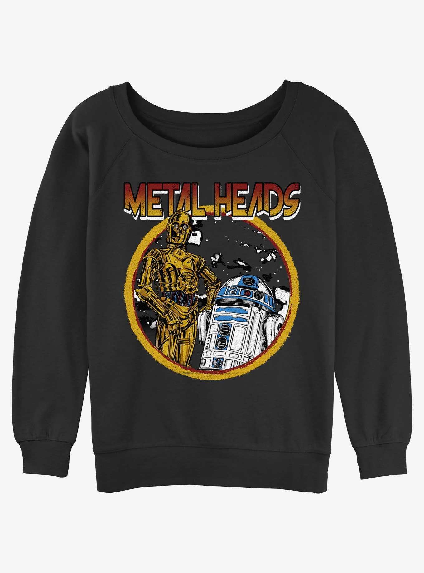 Star Wars Metal Droids C-3PO and R2-D2 Womens Slouchy Sweatshirt, , hi-res