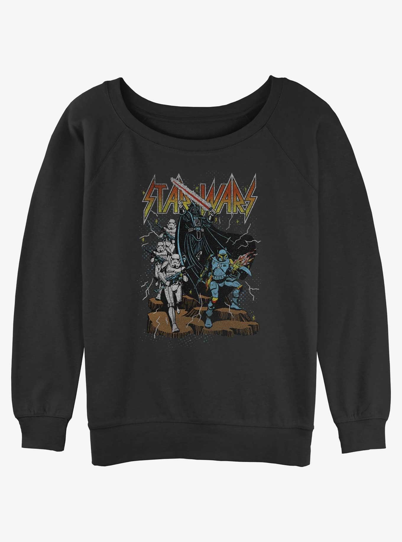 Star Wars Metal Wars Womens Slouchy Sweatshirt, BLACK, hi-res