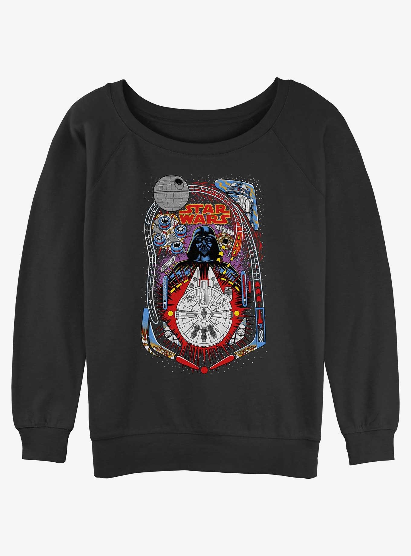 Star Wars Galaxy Multiball Womens Slouchy Sweatshirt, BLACK, hi-res