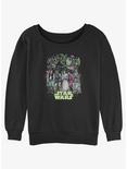 Star Wars Poster Neon Grid Womens Slouchy Sweatshirt, BLACK, hi-res