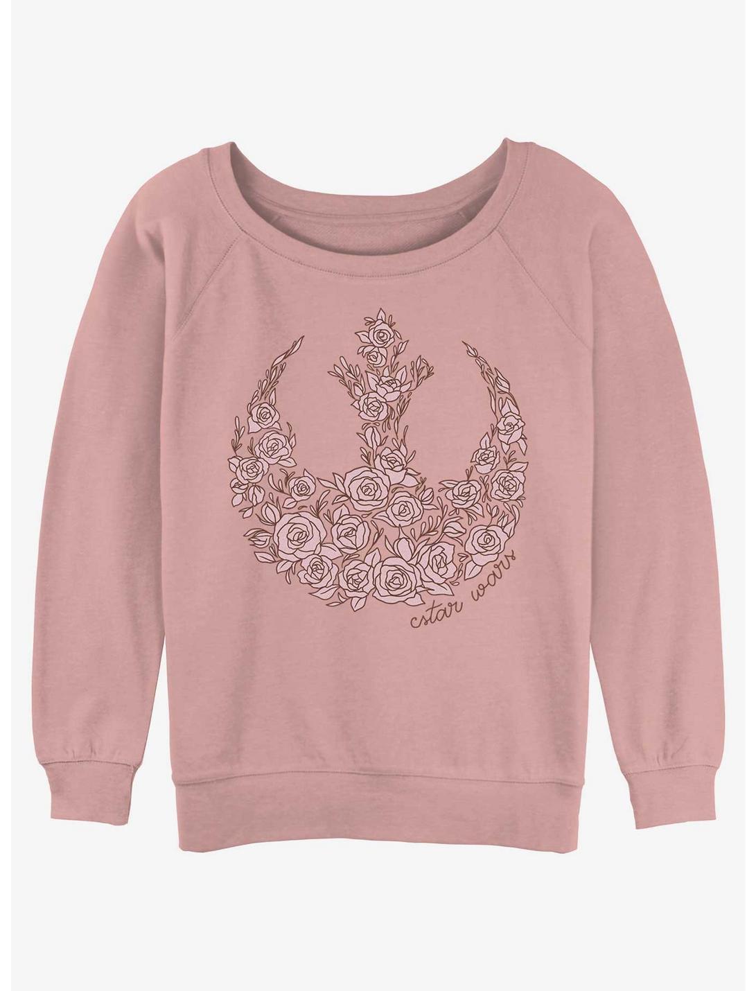 Star Wars Rose Rebel Womens Slouchy Sweatshirt, DESERTPNK, hi-res