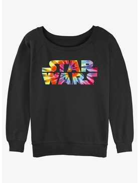 Star Wars Tie Dye Logo Womens Slouchy Sweatshirt, , hi-res