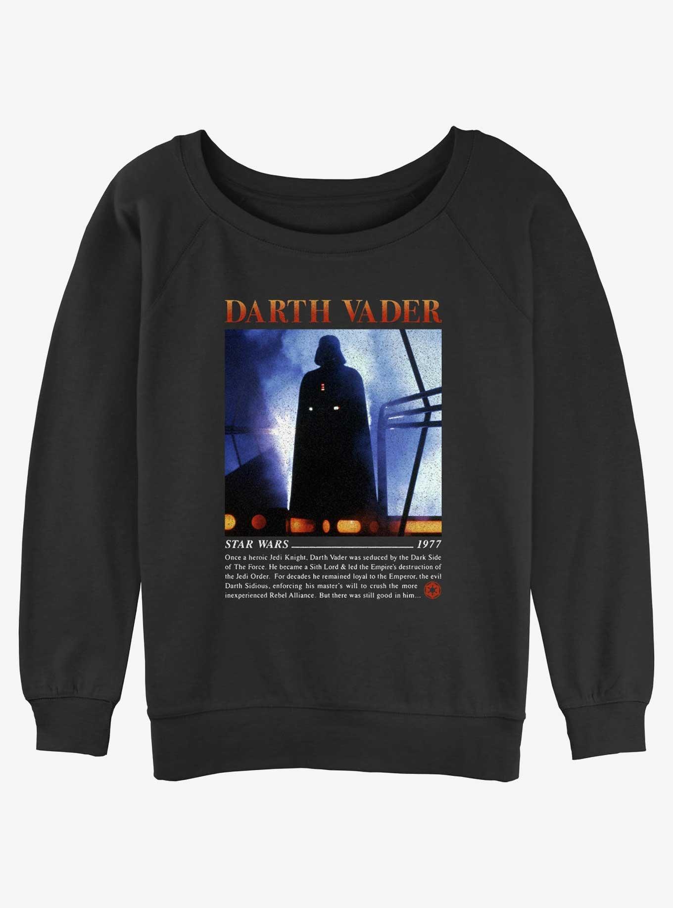 Star Wars Vader Backstory Womens Slouchy Sweatshirt, BLACK, hi-res