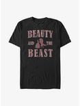 Disney Beauty And The Beast Floral T-Shirt, BLACK, hi-res
