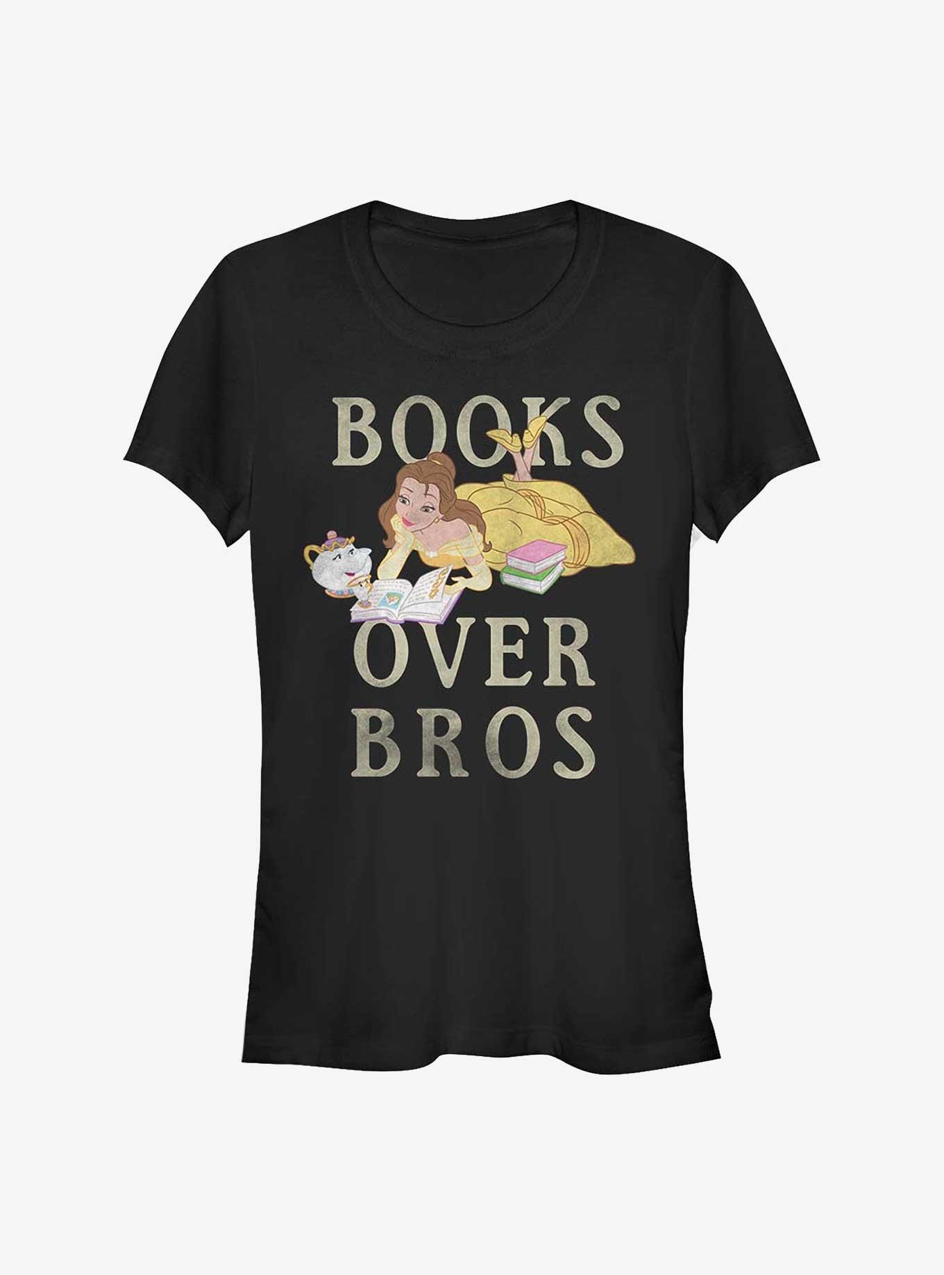 Disney Beauty Beast Books Over Bros Girls T-Shirt, BLACK, hi-res