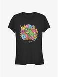 Disney Tangled Floral Pascal Girls T-Shirt, BLACK, hi-res