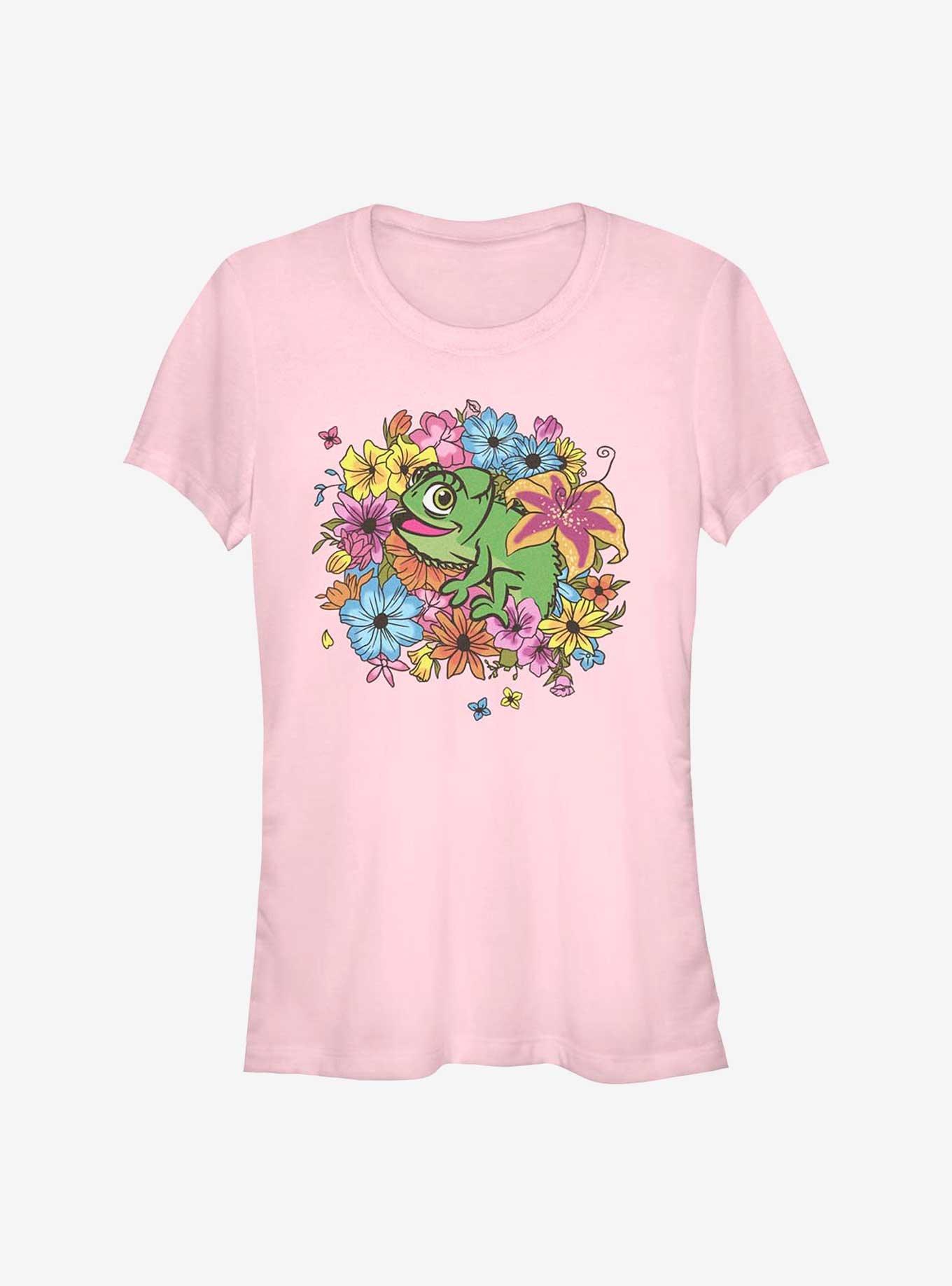 Disney Tangled Floral Pascal Girls T-Shirt, LIGHT PINK, hi-res