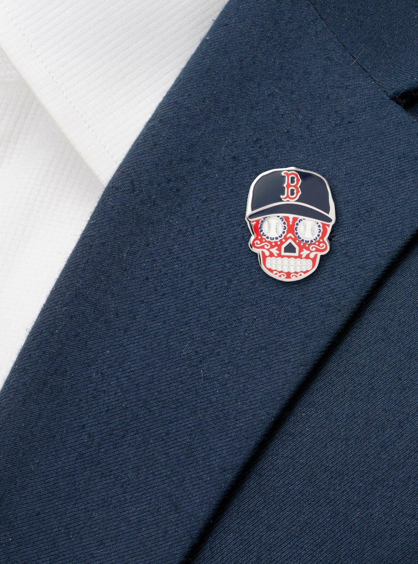 Boston Red Sox Sugar Skull Lapel Pin, , hi-res