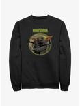 Star Wars The Mandalorian Grogu Hugging An Anzellan Sweatshirt Hot Topic Web Exclusive, BLACK, hi-res