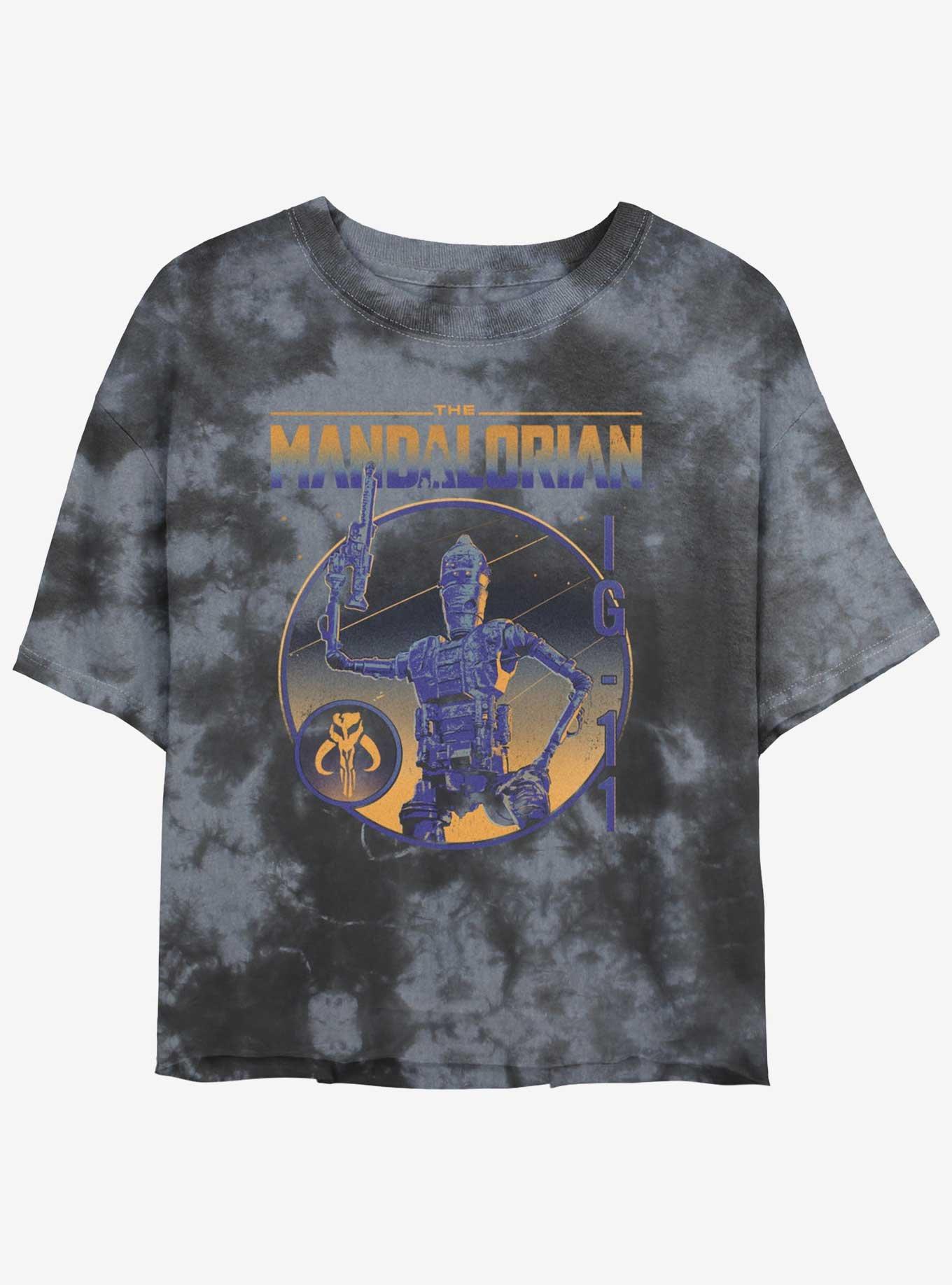 Star Wars The Mandalorian IG-11 Statue Tie-Dye Girls Crop T-Shirt, , hi-res