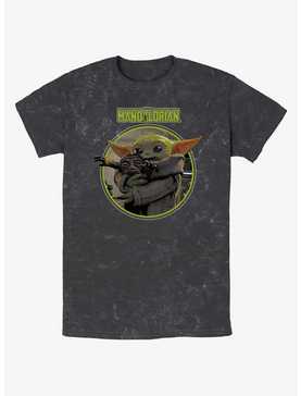 Star Wars The Mandalorian Grogu Hugging An Anzellan Mineral Wash T-Shirt Hot Topic Web Exclusive, , hi-res