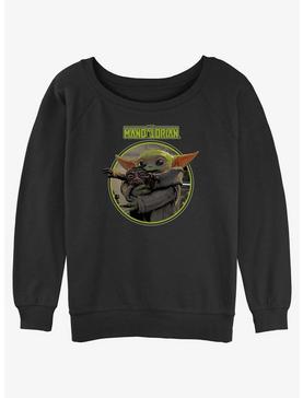 Star Wars The Mandalorian Grogu Hugging An Anzellan Slouchy Sweatshirt Hot Topic Web Exclusive, , hi-res