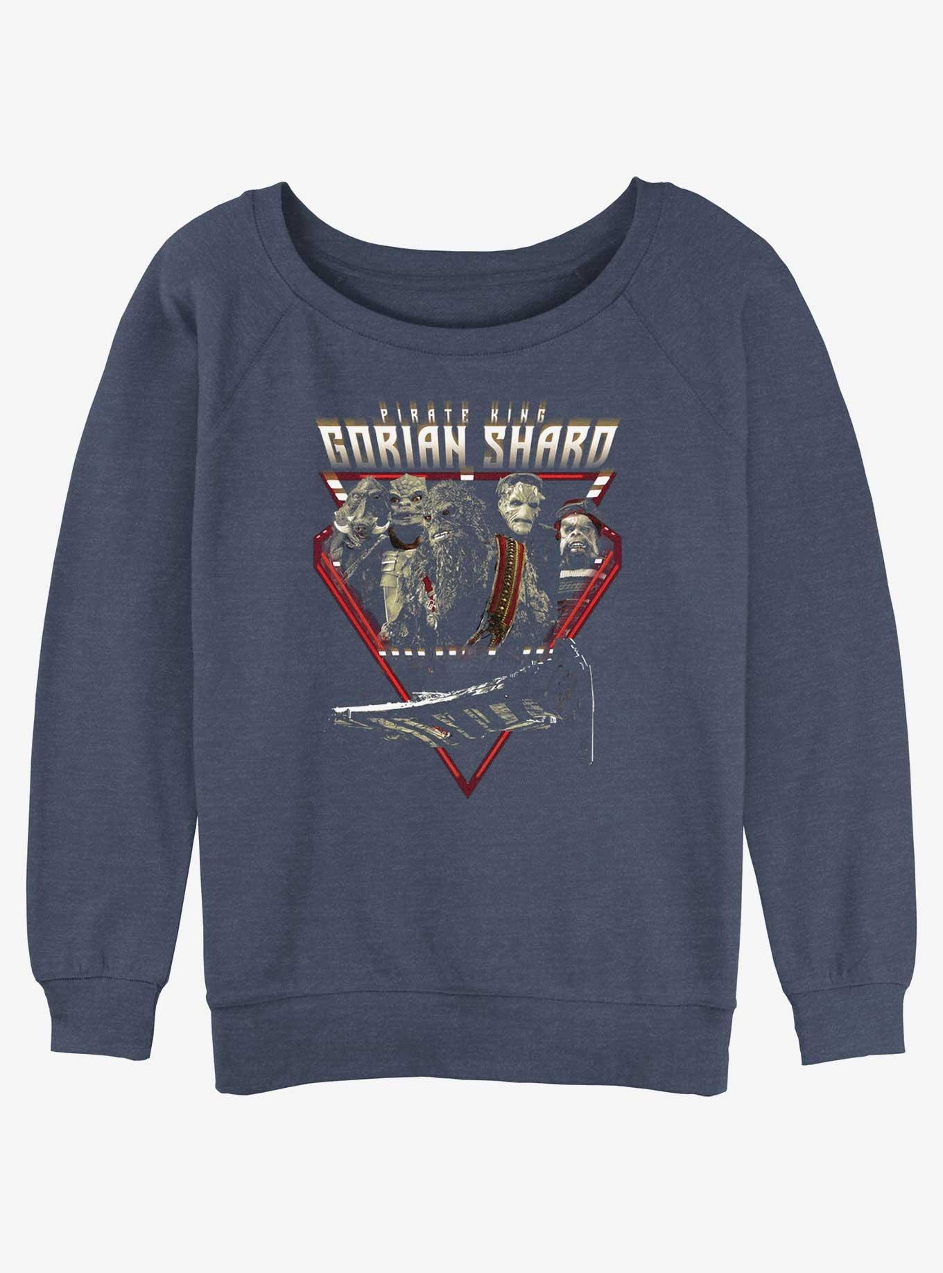 Star Wars The Mandalorian Pirate King Gorian Shard Slouchy Sweatshirt, BLUEHTR, hi-res