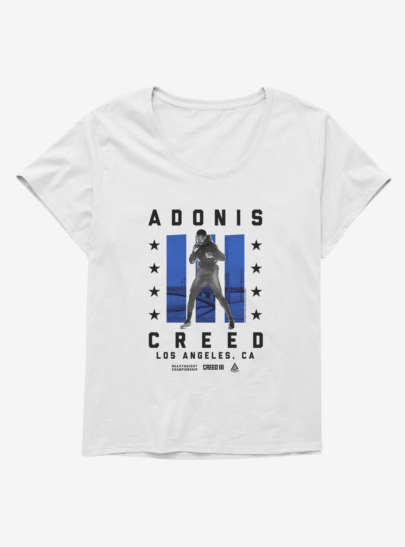 Creed III Adonis Creed LA Heavyweight Championship Womens T-Shirt Plus Size, WHITE, hi-res