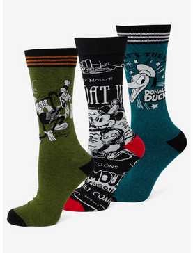 Disney Mickey Mouse Disney 100Th Vintage Mickey And Friends 3 Pair Sock Gift Set, , hi-res