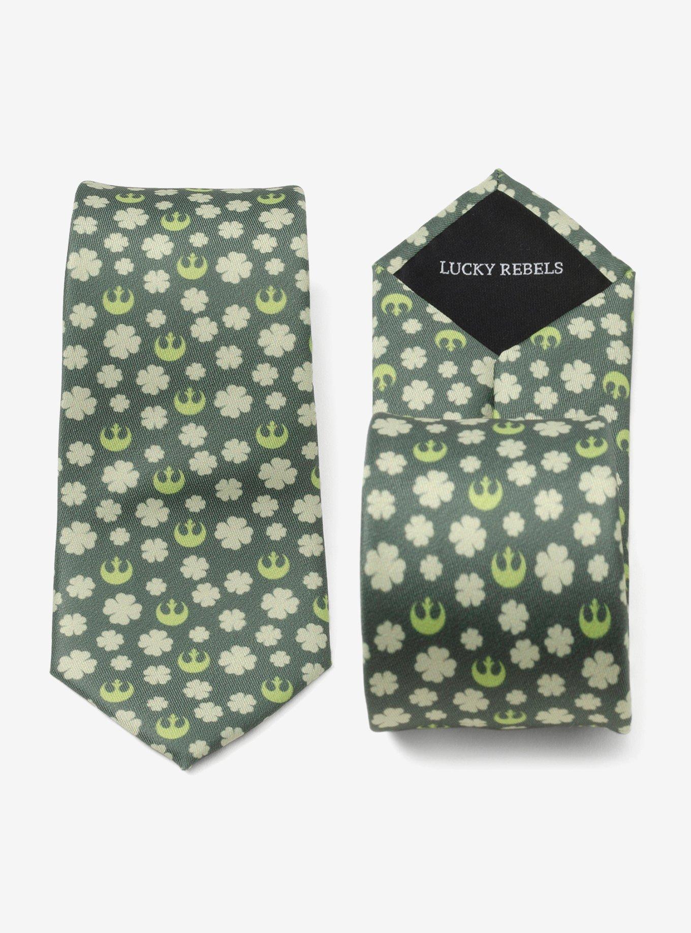 Star Wars Rebel Shamrock Green Hidden Message Men's Tie