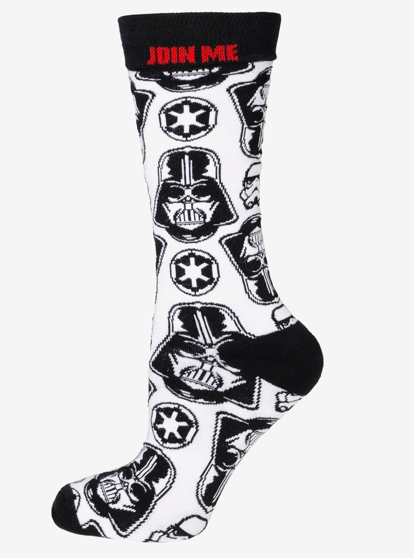 Star Wars Vader Patterned White Men's Socks, , hi-res