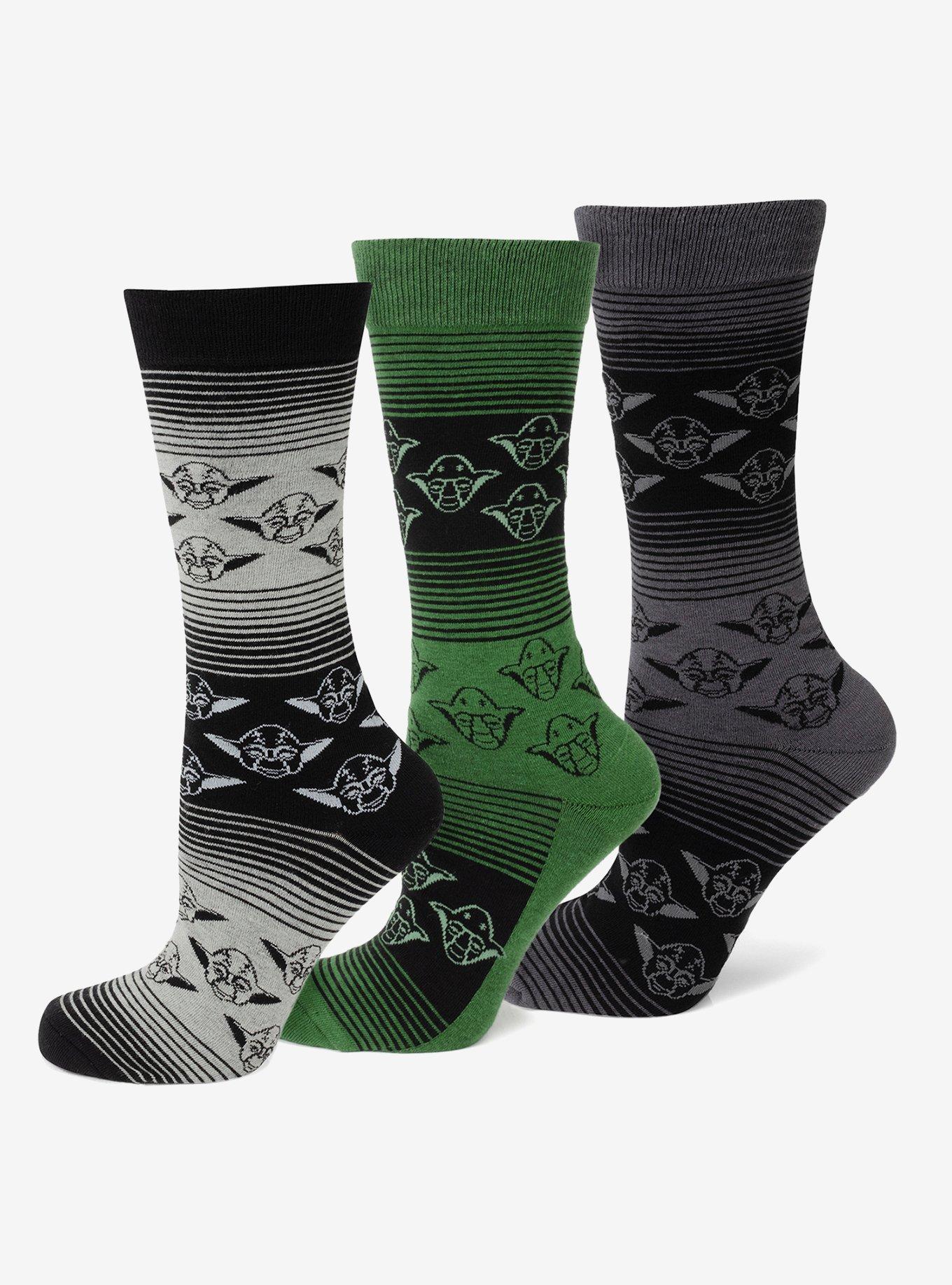 Star Wars Yoda Ombre Stripe Sock 3 Pack Gift Set, , hi-res