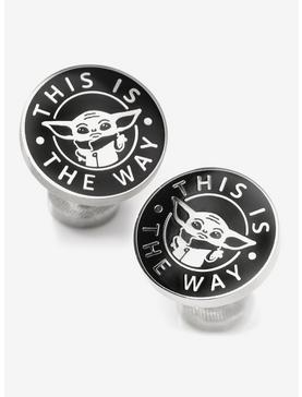 Plus Size Star Wars The Mandalorian Grogu "This Is The Way" Cufflinks, , hi-res