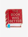 The Book Was Better Glitter Enamel Pin, , hi-res