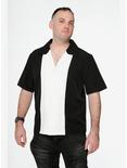 Black White Rockabilly Men's Shirt, BLACK-WHITE, hi-res