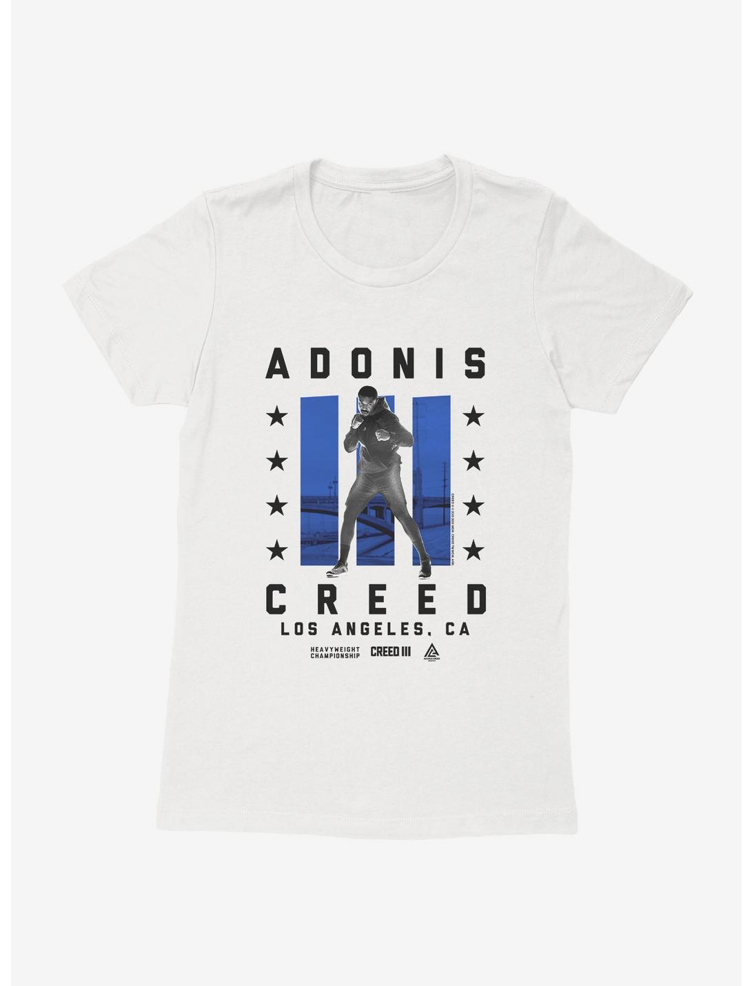 Creed III Adonis Creed LA Heavyweight Championship womens T-Shirt, WHITE, hi-res