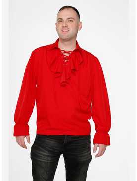 Red Pirate Men's Long Sleeve Shirt, , hi-res
