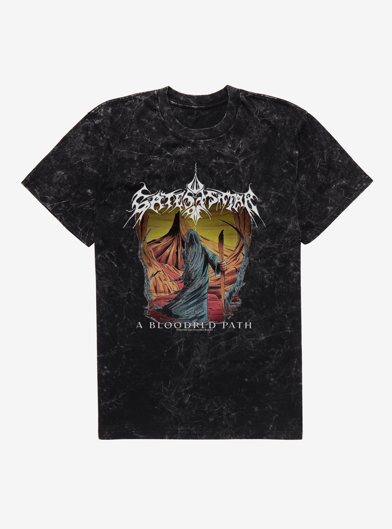 Gates Of Ishtar A Bloodred Path Mineral Wash T-Shirt, BLACK MINERAL WASH, hi-res