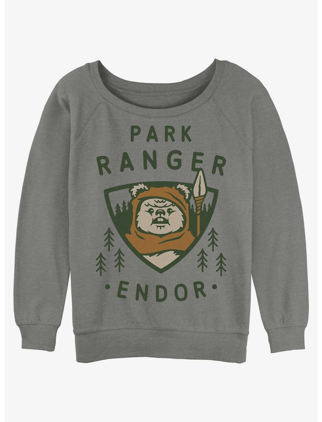 Star Wars Park Ranger Womens Slouchy Sweatshirt, GRAY HTR, hi-res
