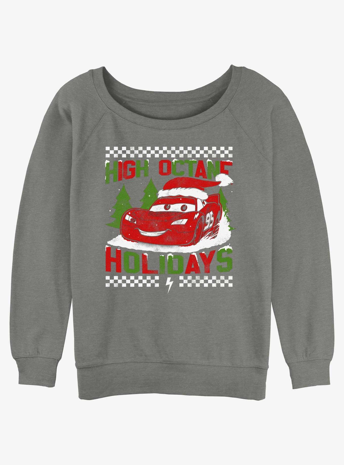 Disney Pixar Cars High Octane HolidaysWomens Slouchy Sweatshirt, GRAY HTR, hi-res