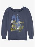 Disney Cinderella No Midnight Womens Slouchy Sweatshirt, BLUEHTR, hi-res